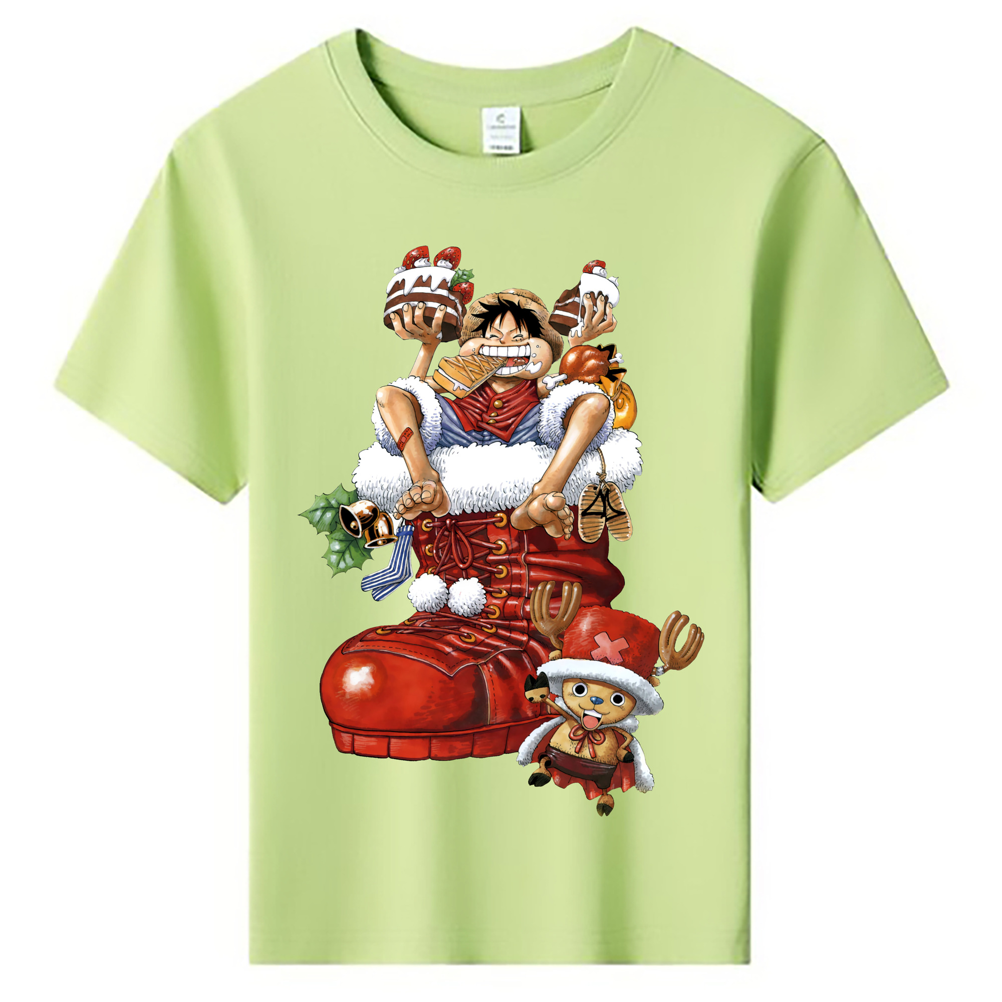 ワンピース モンキー・D・ルフィ ONE PIECE Monkey D. Luffy 綿100％キッズTシャツ（フロントプリント）